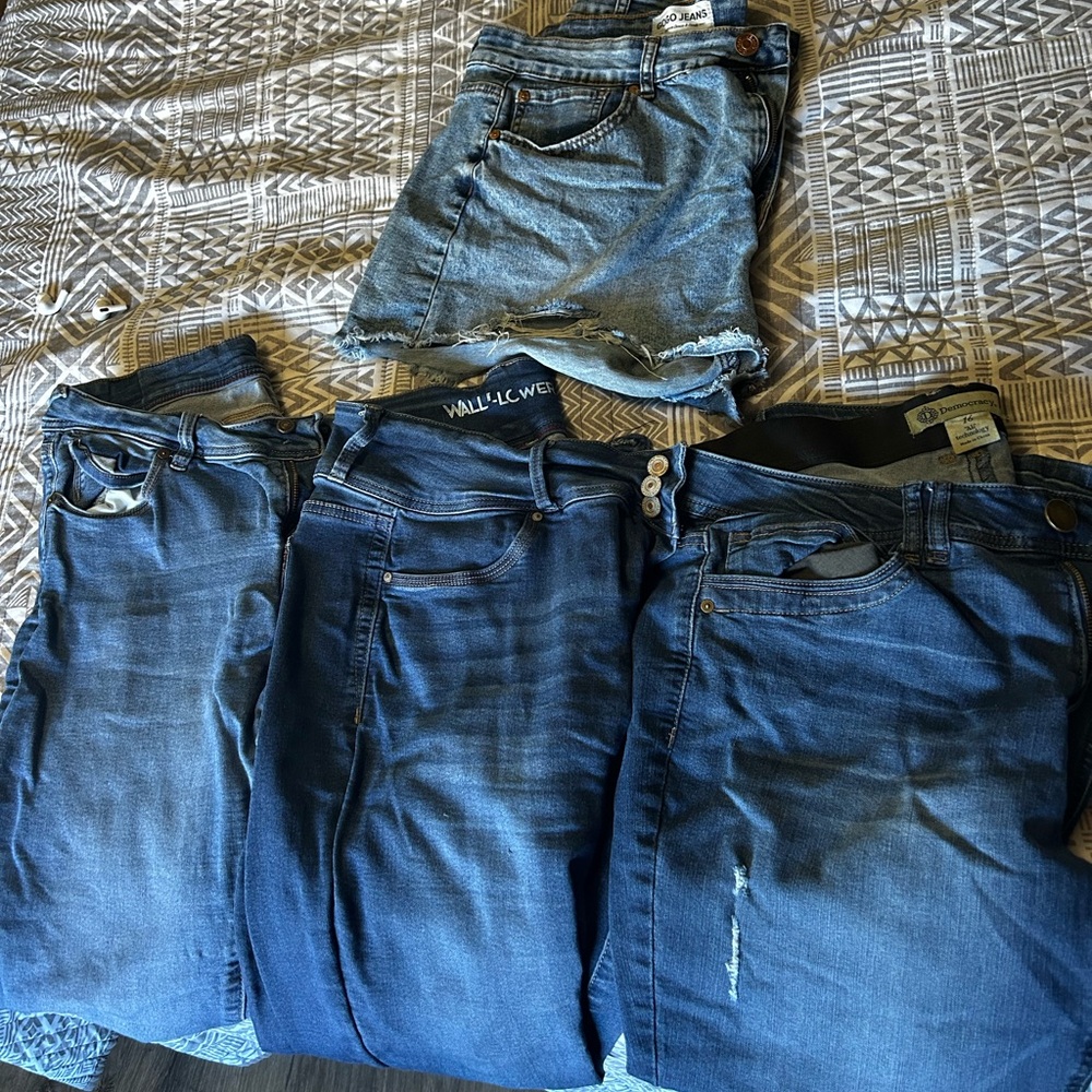 Women Blue Jeans + shorts